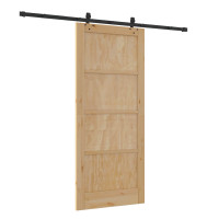 Produktbild för Skjutdörr ORKDAL Naturlig 86 x 198,5 cm Massiv furu