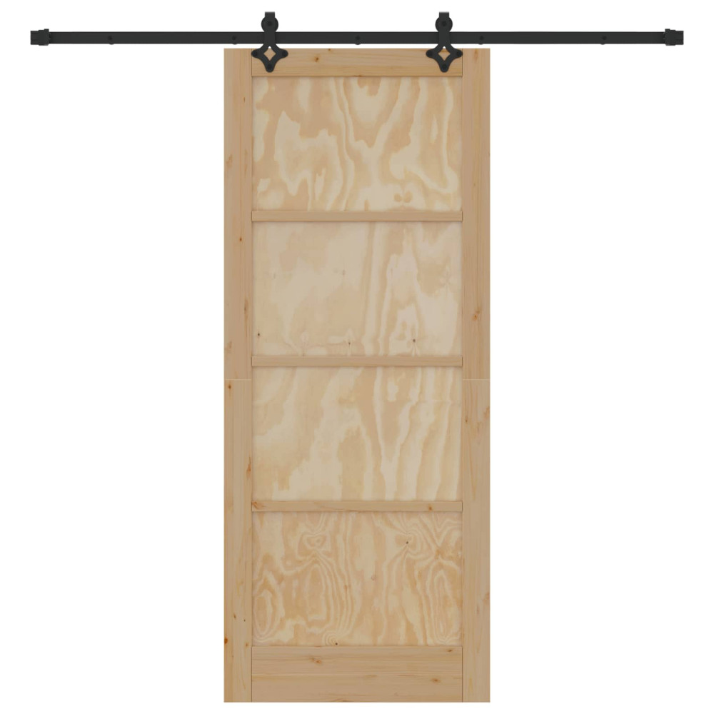Produktbild för Skjutdörr ORKDAL Naturlig 86 x 211 cm Massiv furu
