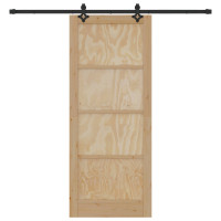 Produktbild för Skjutdörr ORKDAL Naturlig 86 x 211 cm Massiv furu