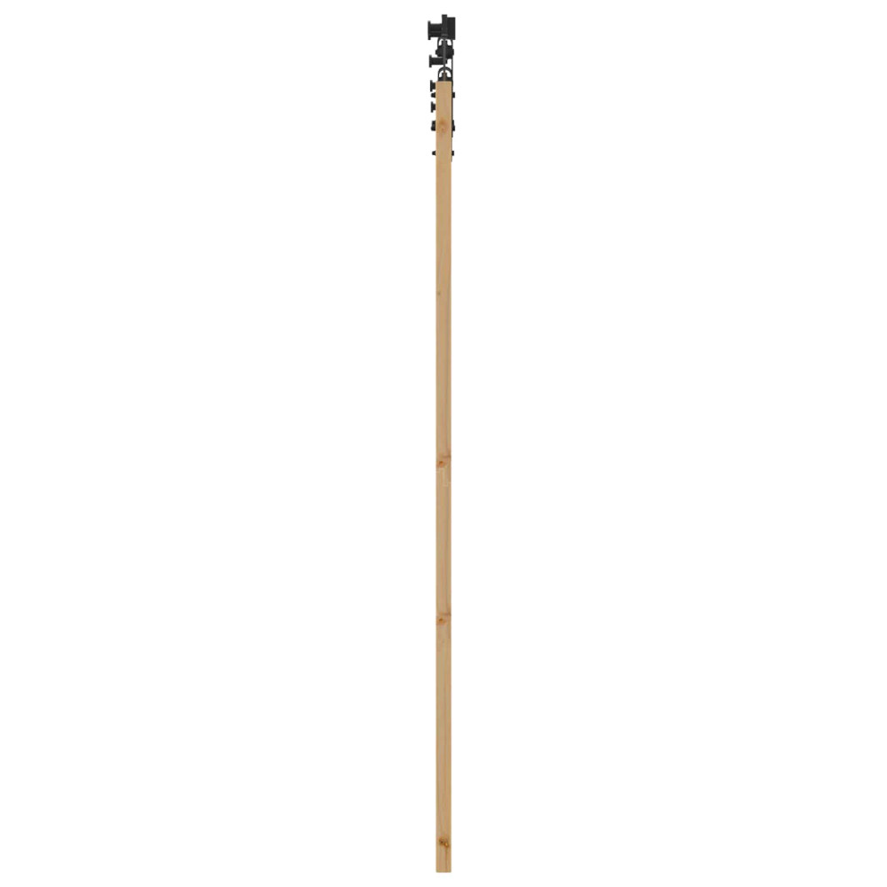 Produktbild för Skjutdörr ORKDAL Naturlig och svart 61 x 198,5 cm Massiv furu