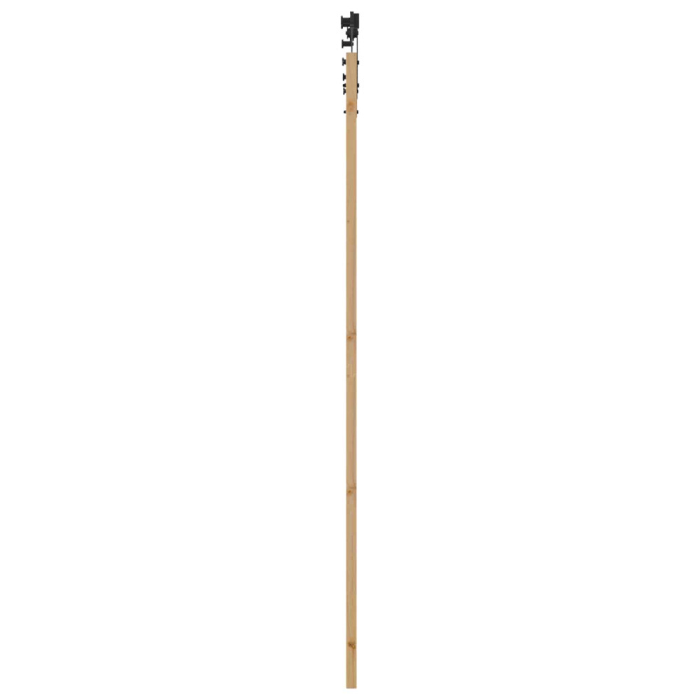 Produktbild för Skjutdörr ORKDAL Naturlig och svart 83 x 232 cm Massiv furu