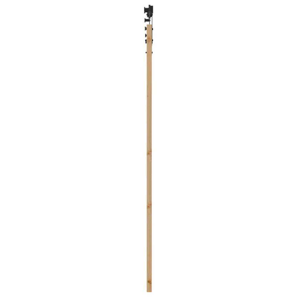 Produktbild för Skjutdörr ORKDAL Naturlig och svart 86 x 198,5 cm Massiv furu