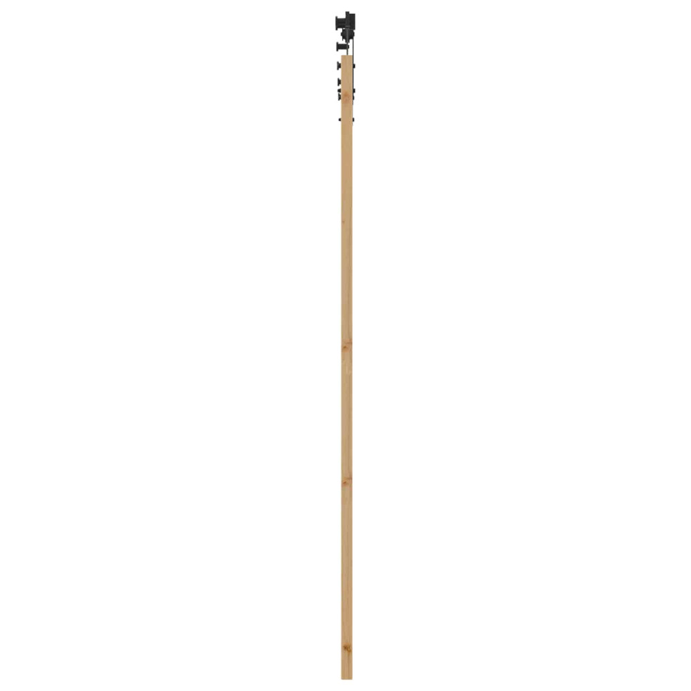 Produktbild för Skjutdörr ORKDAL Naturlig och svart 86 x 211 cm Massiv furu