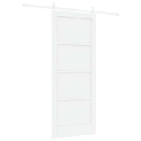Produktbild för Skjutdörr ORKDAL Vit 83 x 202 cm Massiv furu