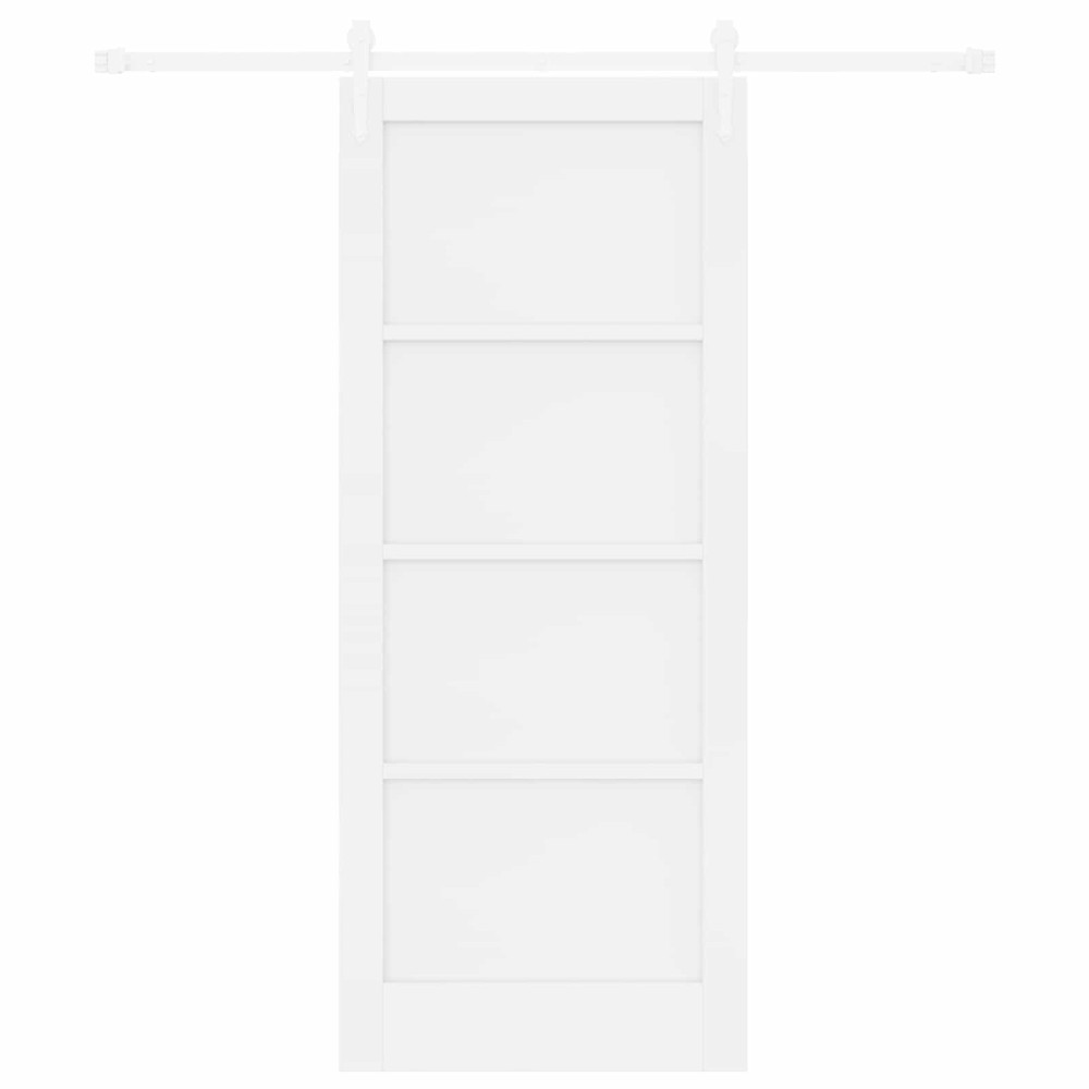Produktbild för Skjutdörr ORKDAL Vit 83 x 202 cm Massiv furu