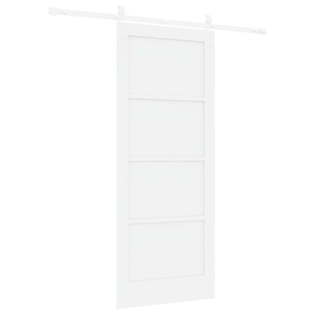 Produktbild för Skjutdörr ORKDAL Vit 83 x 202 cm Massiv furu
