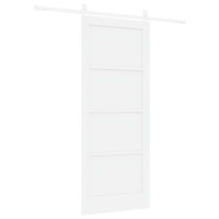 Produktbild för Skjutdörr ORKDAL Vit 83 x 202 cm Massiv furu