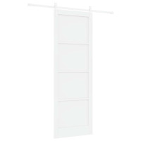 Produktbild för Skjutdörr ORKDAL Vit 83 x 232 cm Massiv furu