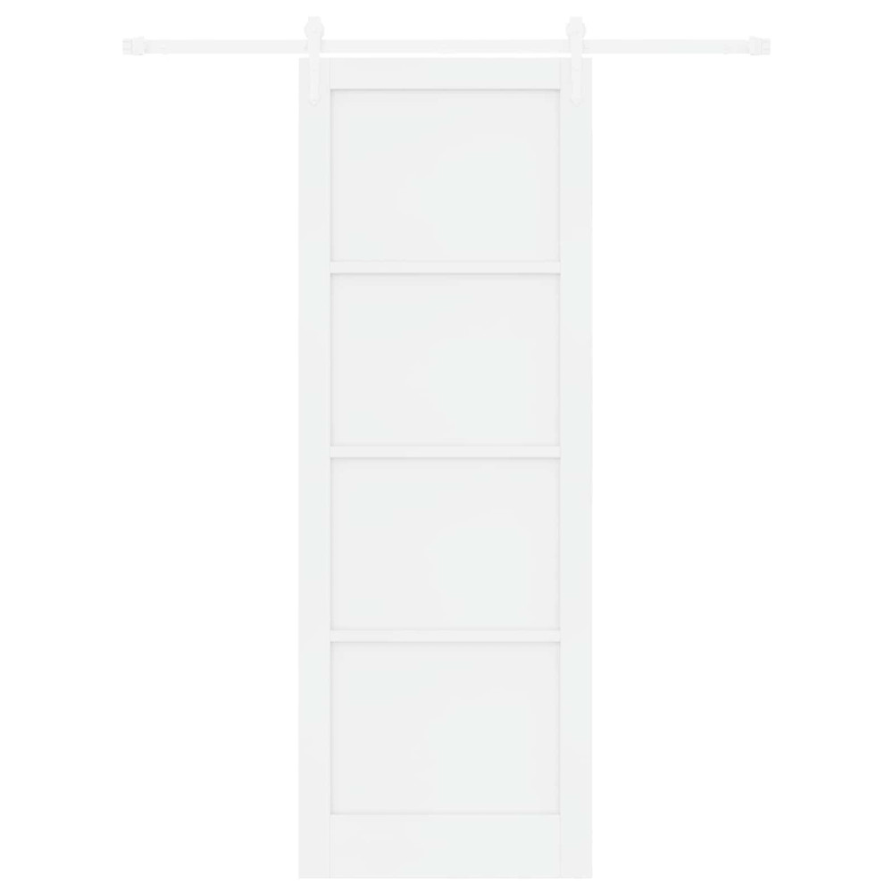Produktbild för Skjutdörr ORKDAL Vit 83 x 232 cm Massiv furu