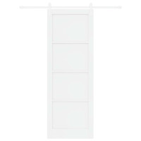 Produktbild för Skjutdörr ORKDAL Vit 83 x 232 cm Massiv furu
