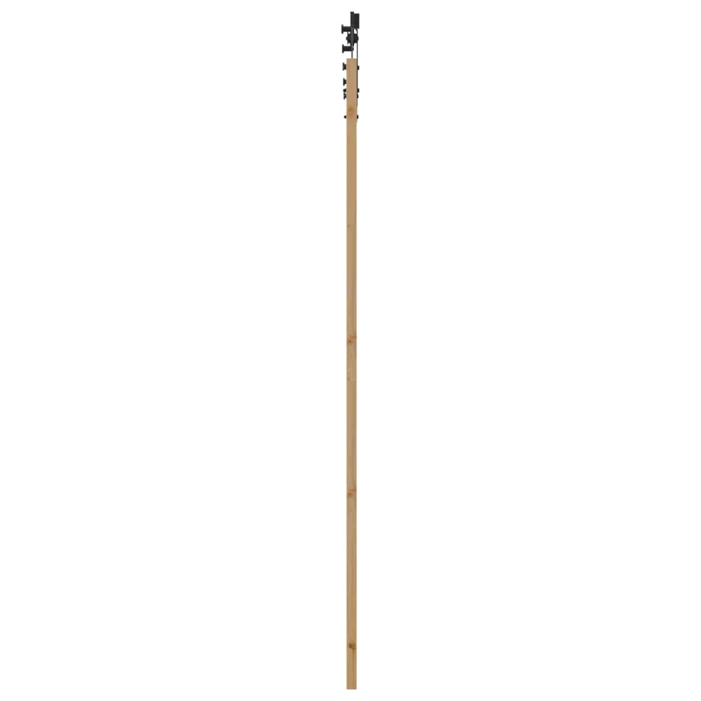 Produktbild för Skjutdörr ORKDAL Naturlig och svart 83 x 232 cm Massiv furu