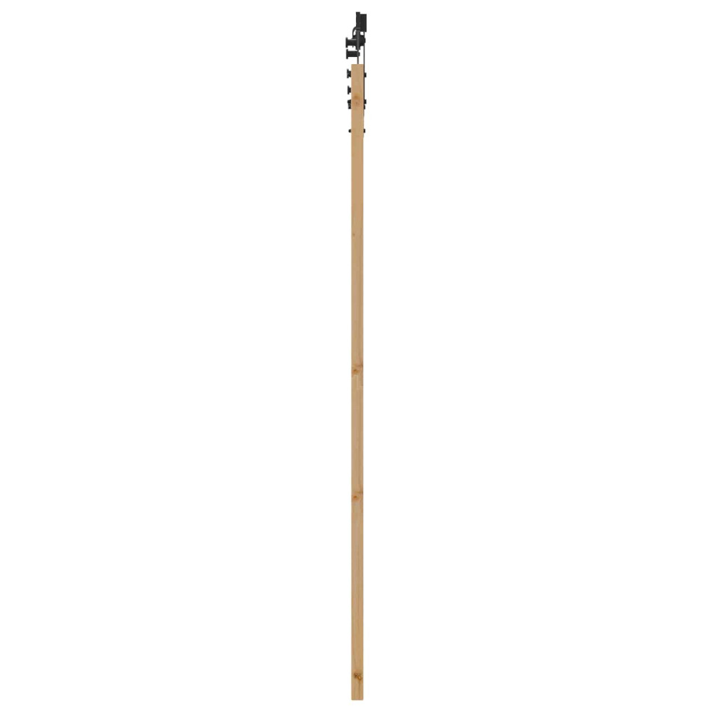 Produktbild för Skjutdörr ORKDAL Naturlig och svart 86 x 198,5 cm Massiv furu