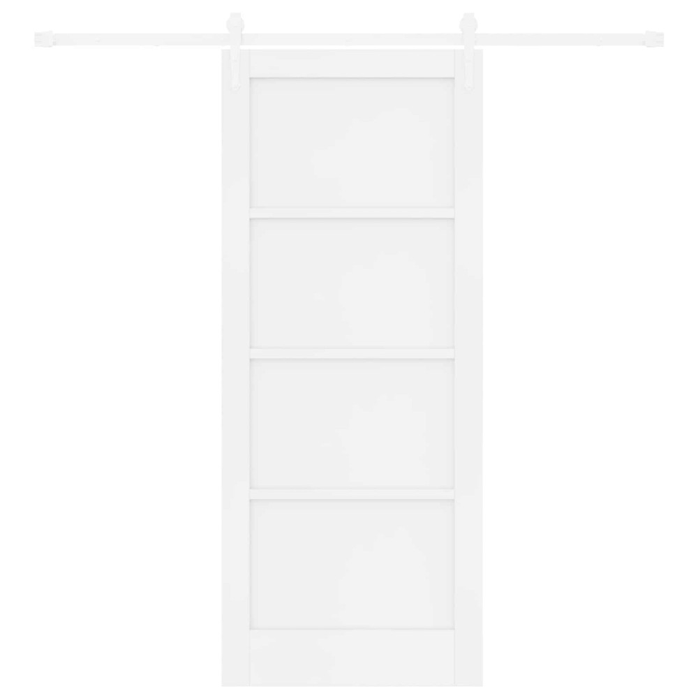 Produktbild för Skjutdörr ORKDAL Vit 83 x 202 cm Massiv furu
