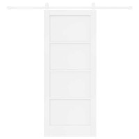 Produktbild för Skjutdörr ORKDAL Vit 83 x 202 cm Massiv furu