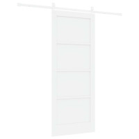 Produktbild för Skjutdörr ORKDAL Vit 83 x 202 cm Massiv furu