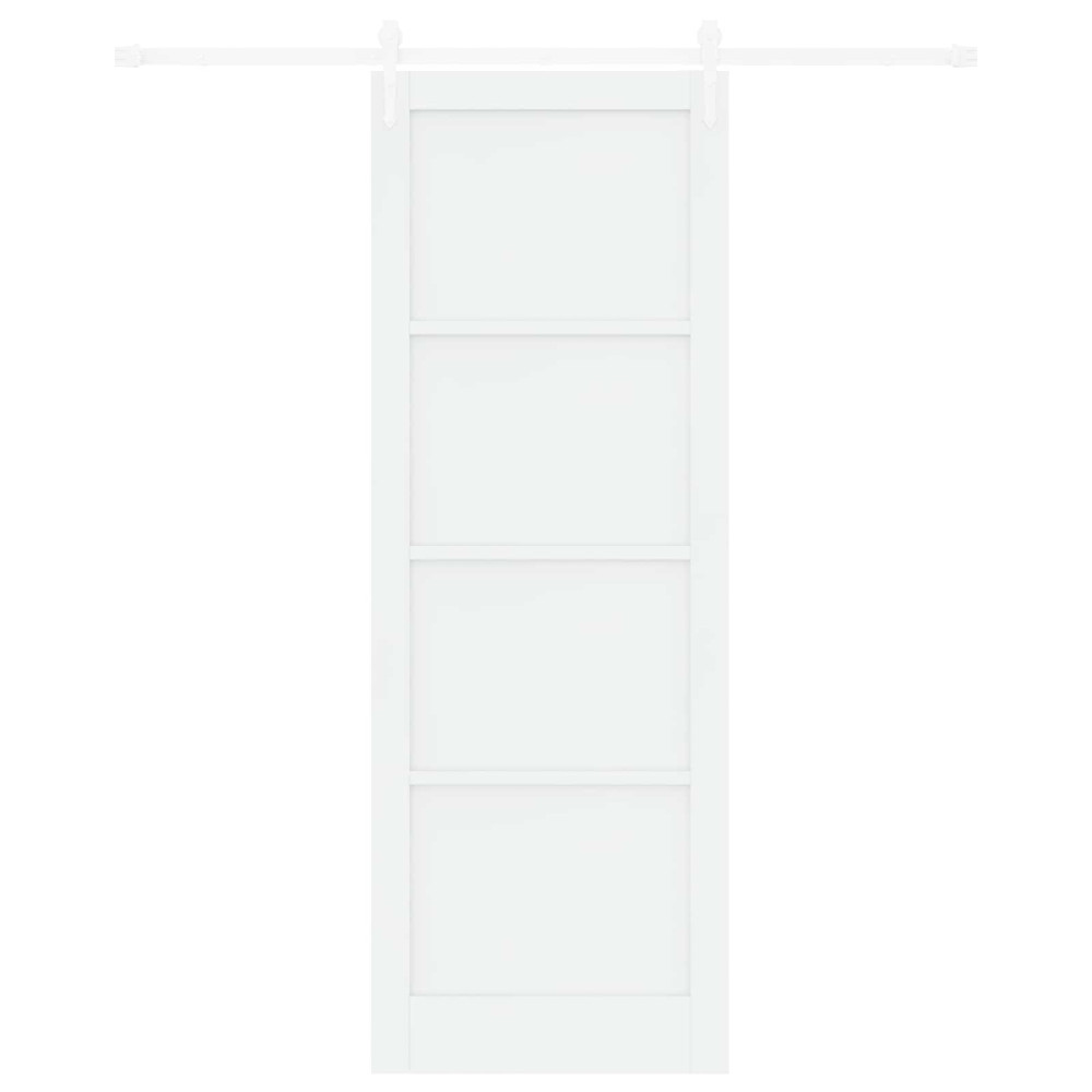 Produktbild för Skjutdörr ORKDAL Vit 83 x 232 cm Massiv furu