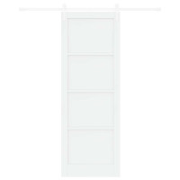 Produktbild för Skjutdörr ORKDAL Vit 83 x 232 cm Massiv furu