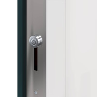 Produktbild för Framdörr Antracit 98 x 200 cm PVC