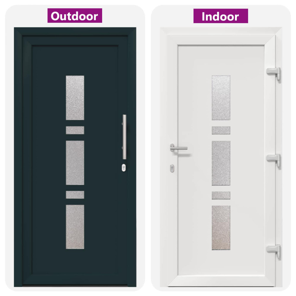 Produktbild för Framdörr Antracit 108 x 208 cm PVC