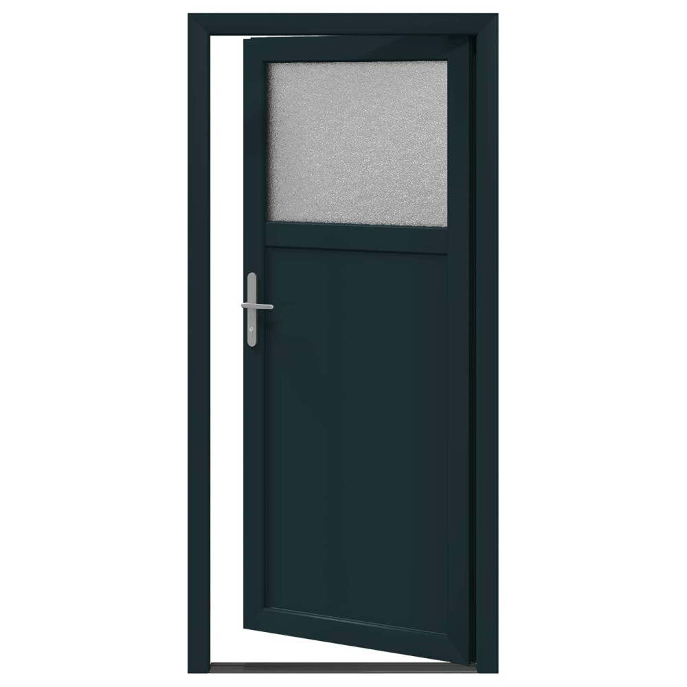 Produktbild för Sidentré Dörr Antracit 98 x 198 cm PVC