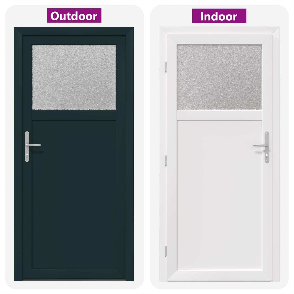 Produktbild för Sidentré Dörr Antracit 98 x 198 cm PVC