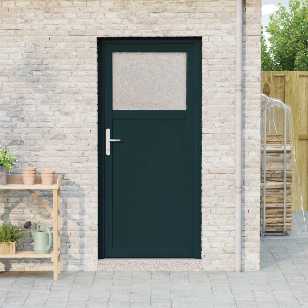 Produktbild för Sidentré Dörr Antracit 88 x 198 cm PVC