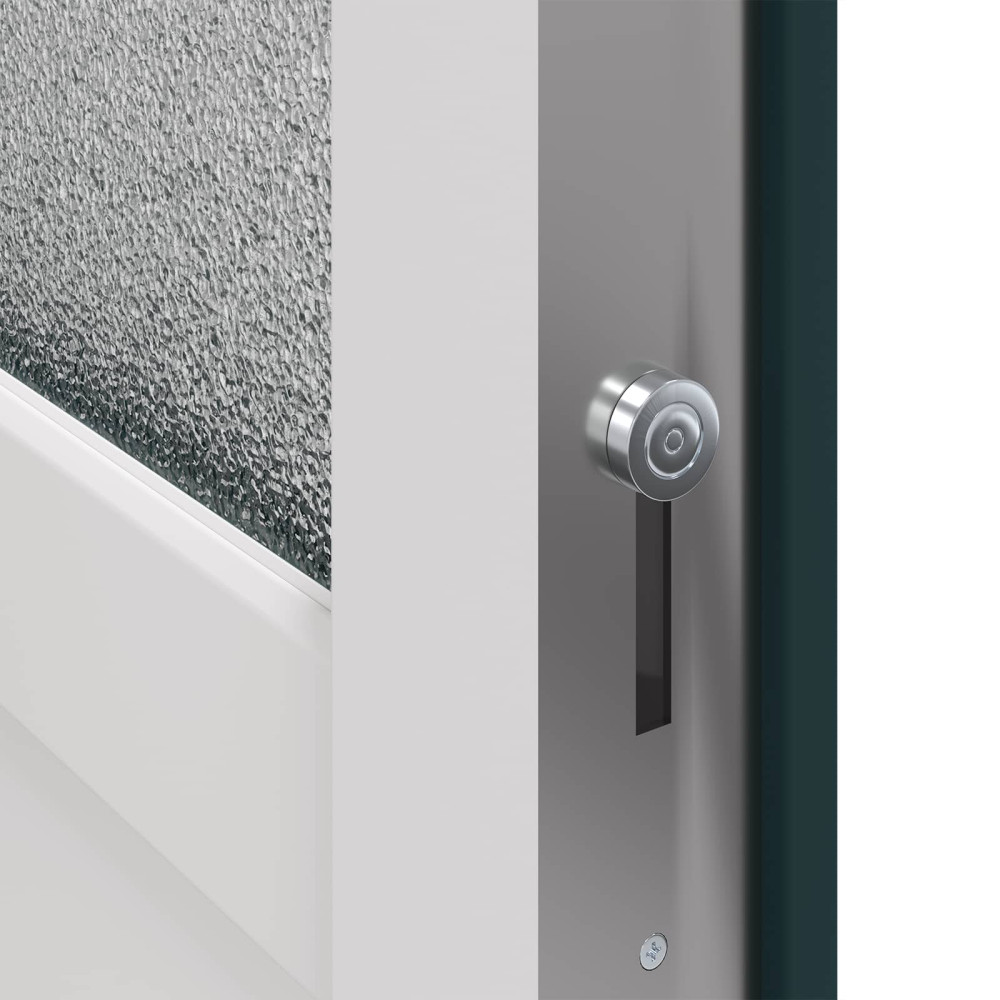 Produktbild för Sidentré Dörr Antracit 88 x 198 cm PVC