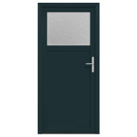 Produktbild för Sidentré Dörr Antracit 98 x 198 cm PVC
