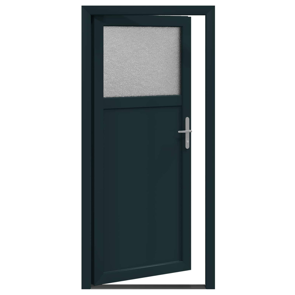 Produktbild för Sidentré Dörr Antracit 98 x 198 cm PVC