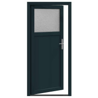 Produktbild för Sidentré Dörr Antracit 98 x 198 cm PVC