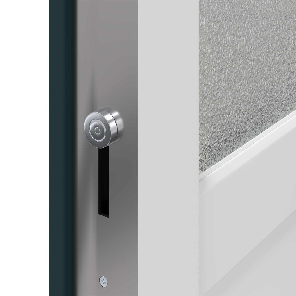 Produktbild för Sidentré Dörr Antracit 88 x 198 cm PVC