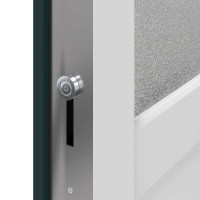 Produktbild för Sidentré Dörr Antracit 88 x 198 cm PVC