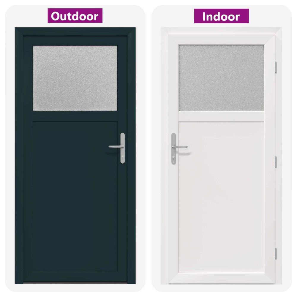 Produktbild för Sidentré Dörr Antracit 88 x 198 cm PVC