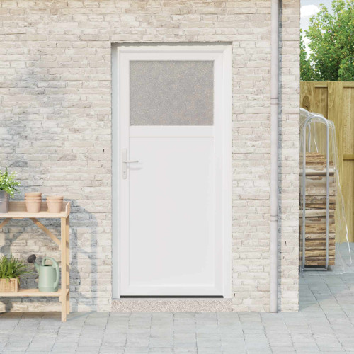 vidaXL Sidentré Dörr Vit 98 x 198 cm PVC