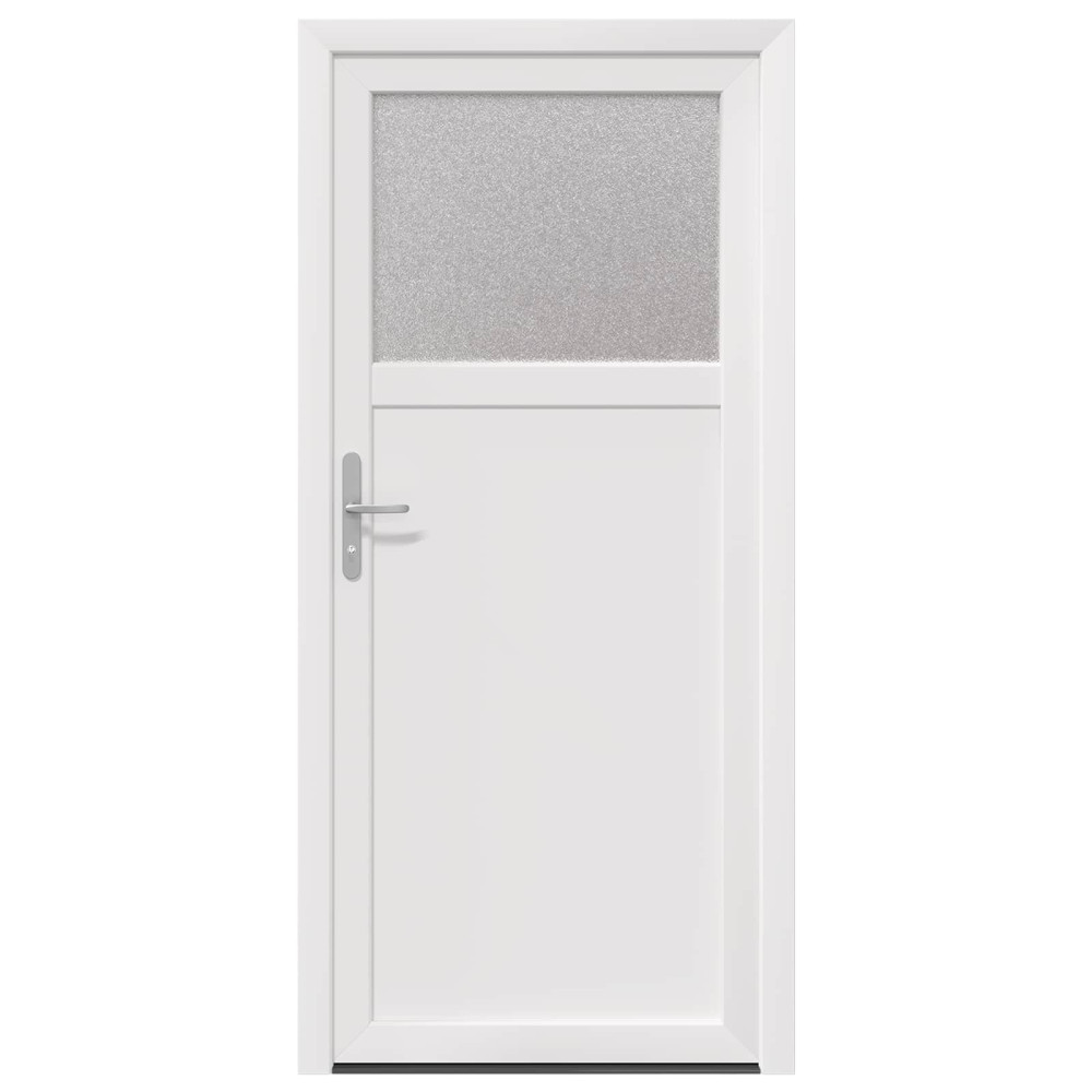 Produktbild för Sidentré Dörr Vit 98 x 198 cm PVC