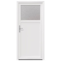 Produktbild för Sidentré Dörr Vit 98 x 198 cm PVC