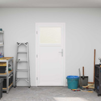 Produktbild för Sidentré Dörr Vit 98 x 198 cm PVC
