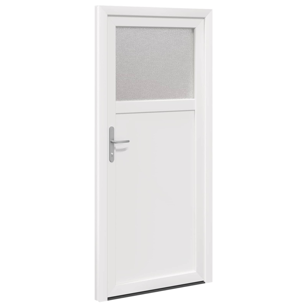 Produktbild för Sidentré Dörr Vit 98 x 198 cm PVC
