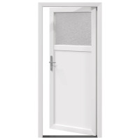 Produktbild för Sidentré Dörr Vit 98 x 198 cm PVC