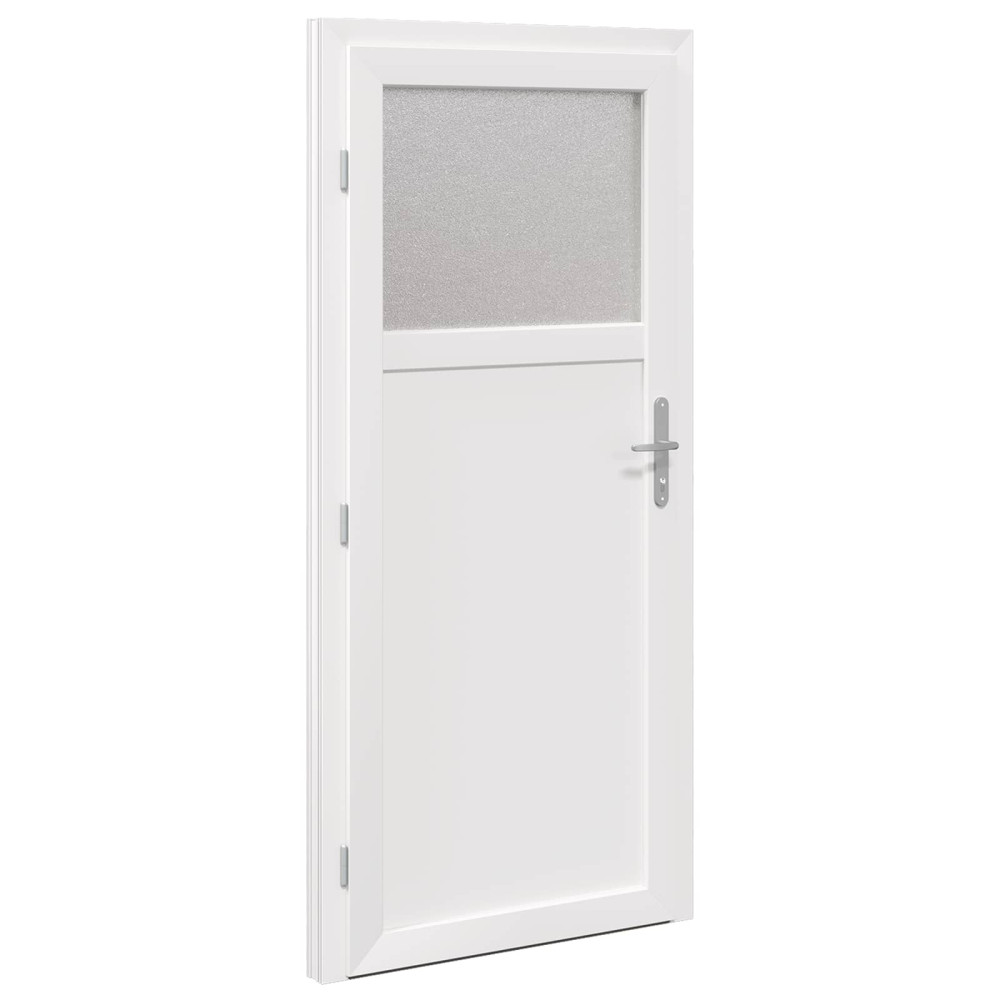 Produktbild för Sidentré Dörr Vit 98 x 198 cm PVC
