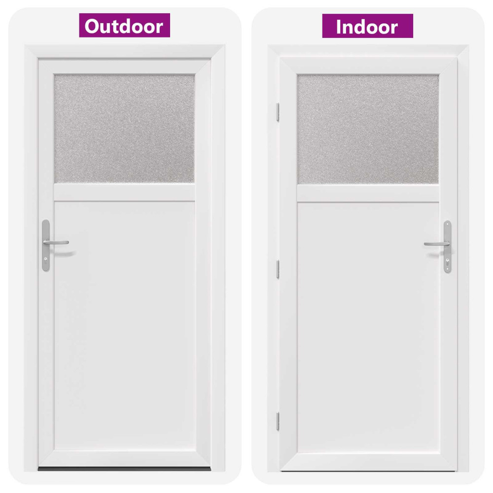 Produktbild för Sidentré Dörr Vit 88 x 198 cm PVC