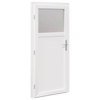 Produktbild för Sidentré Dörr Vit 88 x 198 cm PVC