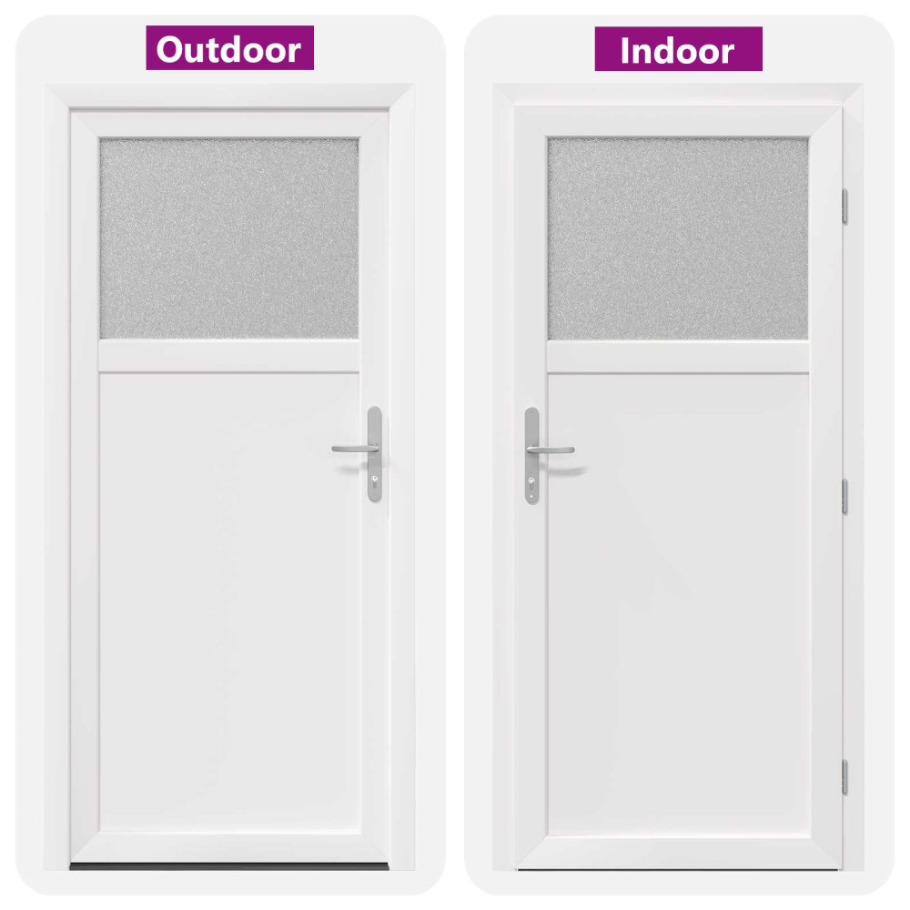 Produktbild för Sidentré Dörr Vit 98 x 198 cm PVC
