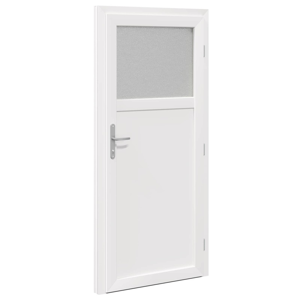 Produktbild för Sidentré Dörr Vit 98 x 198 cm PVC