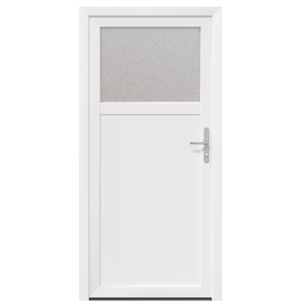 Produktbild för Sidentré Dörr Vit 88 x 198 cm PVC