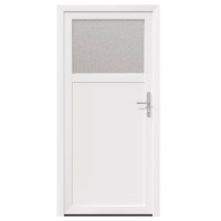Produktbild för Sidentré Dörr Vit 88 x 198 cm PVC