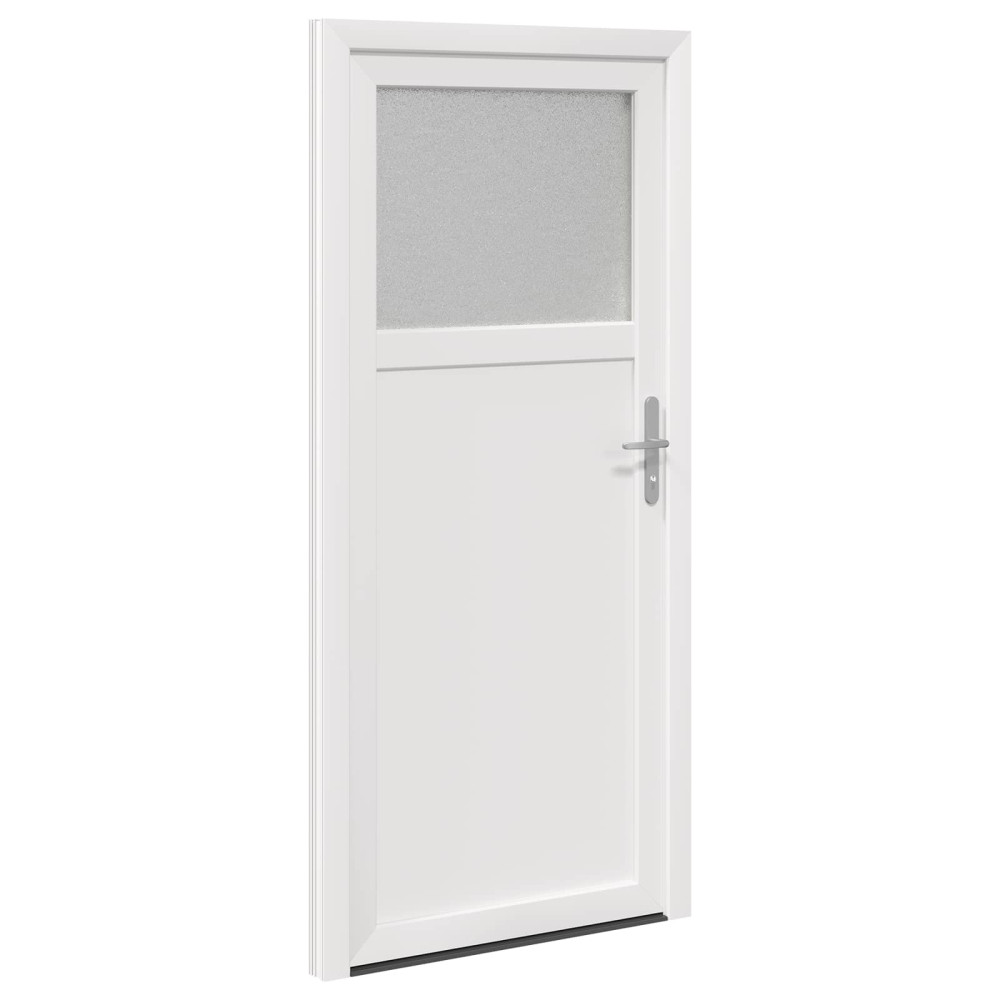 Produktbild för Sidentré Dörr Vit 88 x 198 cm PVC