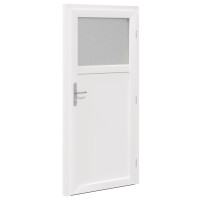 Produktbild för Sidentré Dörr Vit 88 x 198 cm PVC