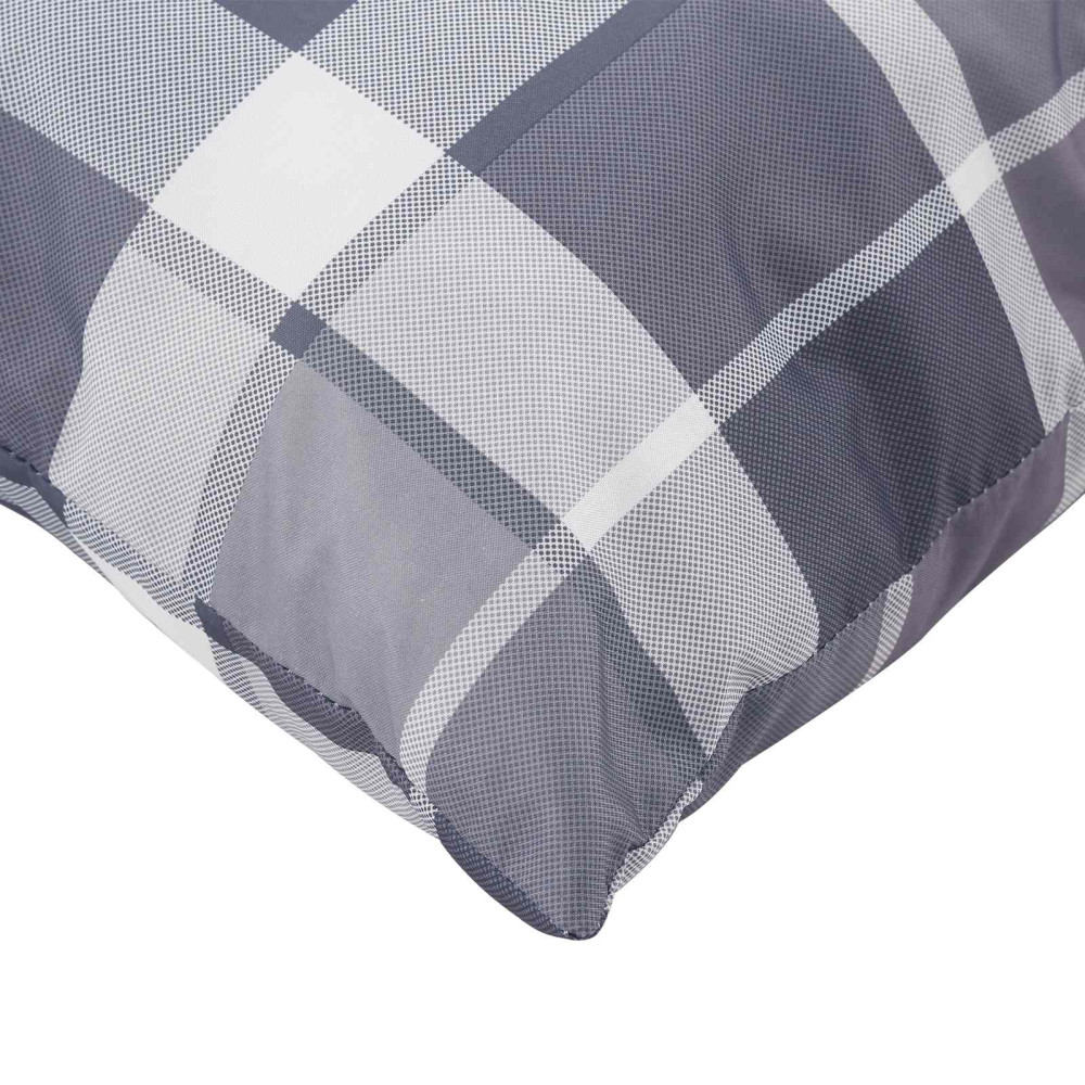 Produktbild för Utomhuskudde Rutig 4 pcs Grå rutigt 60 x 60 cm Tyg