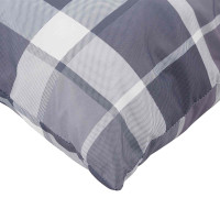 Produktbild för Utomhuskudde Rutig 4 pcs Grå rutigt 60 x 60 cm Tyg
